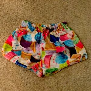 Kids cupcake pajama shorts